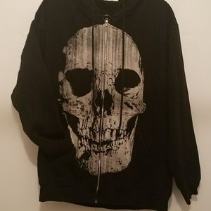Skull Zip Up Hoodie
